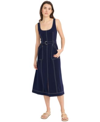 Luxely - Women's Belted Midi Dress