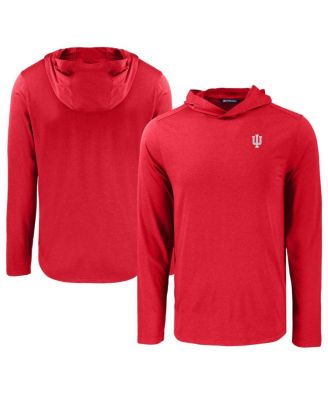 Cutter & Buck - Men's Cutter Buck Crimson Indiana Hoosiers Coastline Epic Comfort Eco Long Sleeve Hoodie T-Shirt