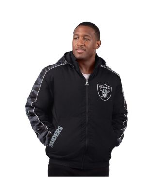 Starter - Men's Black Las Vegas Raiders Thursday Night Gridiron Full-Zip Jacket