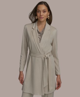 Donna Karan New York - Women's Belted Metallic Cardigan