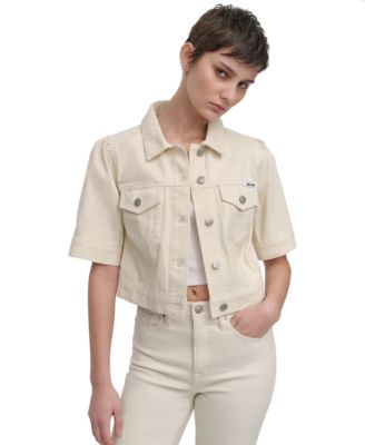 DKNY Jeans - Women's Cropped Short-Sleeve Denim Jacket
