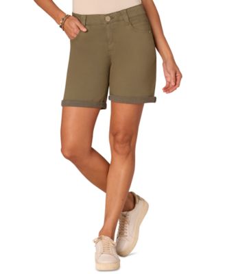 Democracy - Petite "AB" Solution Mid Rise Cuffed Shorts