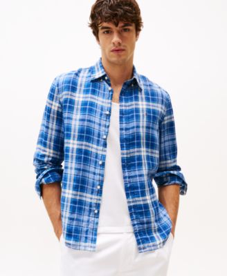 Tommy Hilfiger - Men's Check Linen Shirt