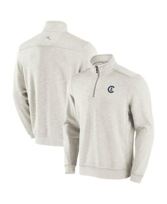 Tommy Bahama - Men's Cream Chicago Cubs Sport Tobago Bay Tri-Blend Half-Zip Sweatshirt