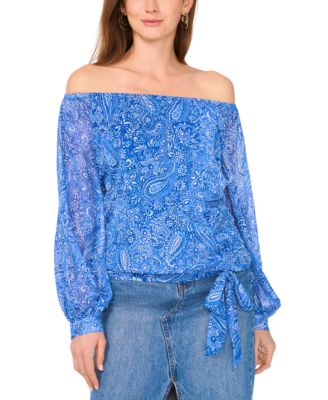 Vince Camuto - Women's Off-The-Shoulder Paisley Top