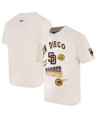Pro Standard - Men's Cream San Diego Padres Turn It Up Dropped Shoulder T-Shirt