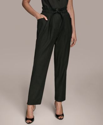 Donna Karan New York - Women's Linen-Blend Paperbag-Waist Pants