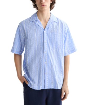 SCOTCH & SODA - Men's Relaxed-Fit Stripe Short-Sleeve Shirt