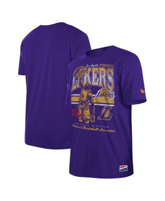 New Era - Men's Purple Los Angeles Lakers Enzyme Wash Oversized T-Shirt
