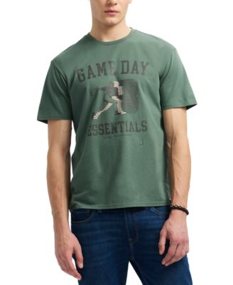 Buffalo David Bitton - Men's Titus Relaxed Fit Short Sleeve Crewneck Game Day Essentials Graphic T-Shirt