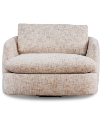 Furniture - Rhyder 43" Fabric Accent Swivel Chair,