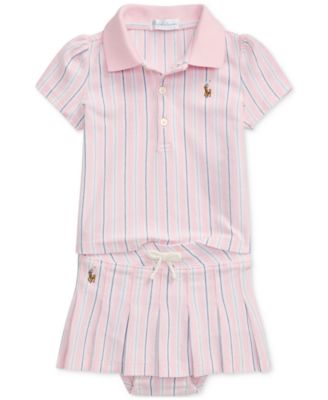 Polo Ralph Lauren - Baby Girls Cotton Polo Shirt & Skort Set
