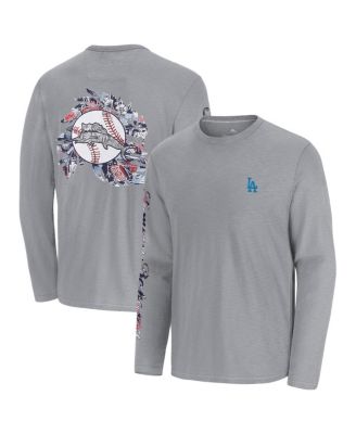 Tommy Bahama - Men's Gray Los Angeles Dodgers Tropic Curveball Lux Long Sleeve T-Shirt
