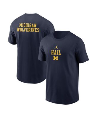Jordan - Men's Navy Michigan Wolverines 2-Hit Stacked T-Shirt