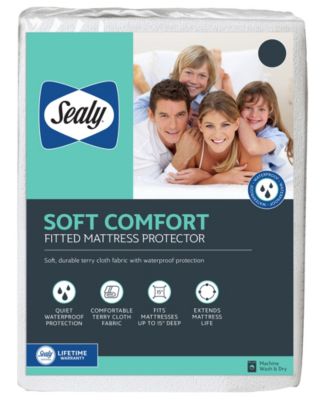 Sealy - Soft Comfort Fitted Mattress Protector, Full