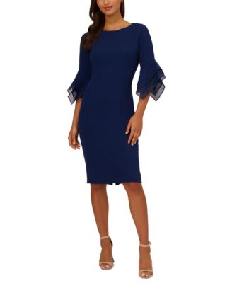 Adrianna Papell - Petite Tiered-Cuff Sheath Dress