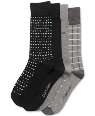 Calvin Klein - Men's Crew Length Dress Socks, Assorted Patterns, Pack of 4