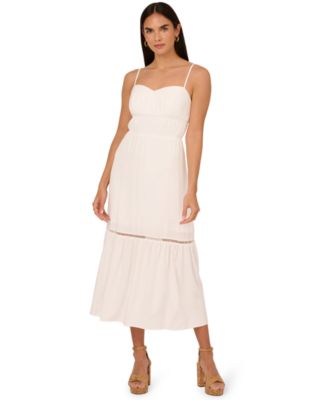 Adrianna - Women's Sweetheart-Neck Sleeveless Midi Dress