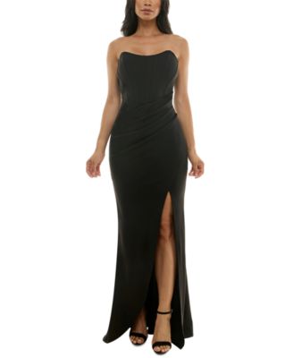 Emerald Sundae - Juniors' Strapless Sweetheart-Neck Corset Gown