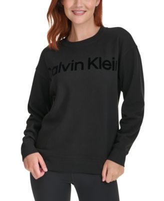 Calvin Klein - Women's Logo Graphic Dropped-Shoulder Sweatshirt