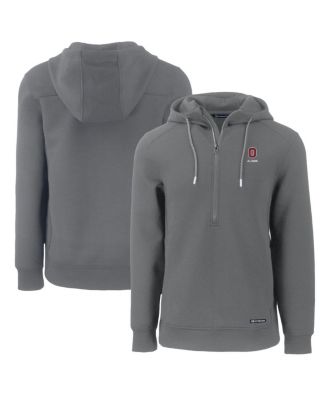 Cutter & Buck - Men's Gray Ohio State Buckeyes Alumni Logo Roam Half-Zip Pullover Hoodie
