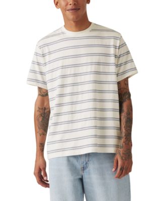 Levi's - Men's Essential Relaxed Fit Short Sleeve Striped Crewneck T-Shirt