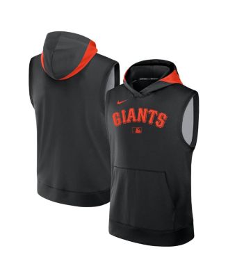 Nike - Men's Black San Francisco Giants Authentic Collection Performance Sleeveless Pullover Hoodie