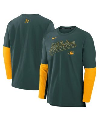 Nike - Men's Green/Gold Athletics Authentic Collection Lightweight Player Tri-Blend Performance Pullover Sweatshirt