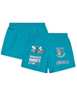 Mitchell & Ness - Men's Teal Charlotte Hornets Woven Shorts