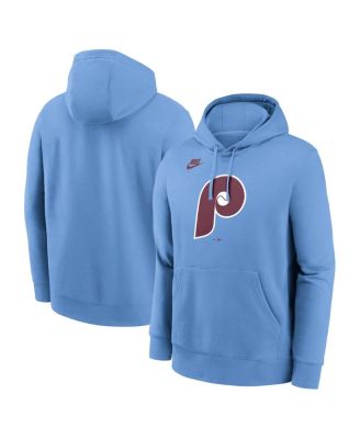 Nike - Men's Light Blue Philadelphia Phillies Cooperstown Collection Logo Club Pullover Hoodie