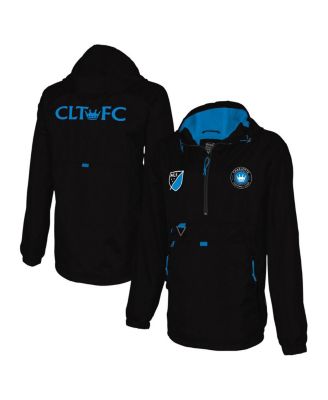 Stadium Essentials - Men's Black Charlotte FC Compete Quarter-Zip Hoodie Jacket