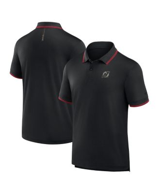 Fanatics - Men's Black New Jersey Devils Front Office Move Mono Polo Shirt