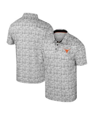 Colosseum - Men's Burnt Orange Texas Longhorns It's Time Allover Print Polo Shirt
