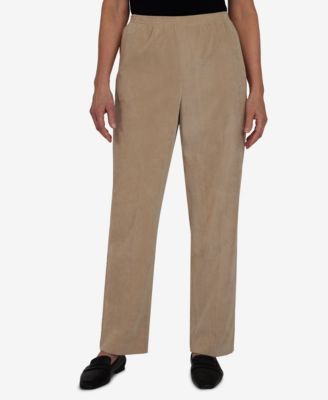 Alfred Dunner - Classics Pull-On Corduroy Straight Leg Pants, Petite & Petite Short