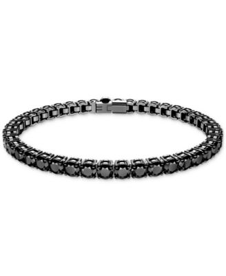 Swarovski - Medium Ruthenium-Plated Jet Crystal Tennis Bracelet