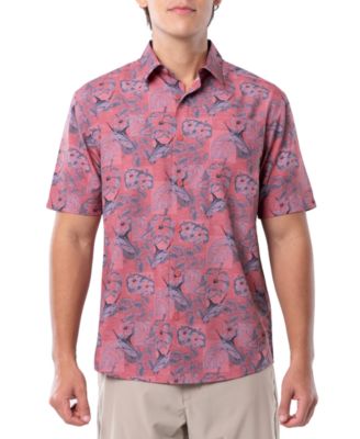 Guy Harvey - Men's Short-Sleeve Marlin Floral Fishing Shirt