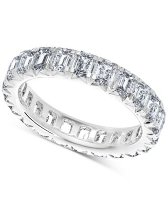 Macy's - Diamond Emerald-Cut Eternity Band (4 ct. t.w.) in 14k Gold (Also in Platinum)