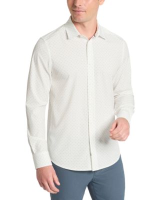 Kenneth Cole - Men's Slim-Fit Performance Stretch Printed Button-Down Shirt