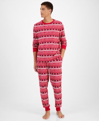 Holiday Lane - Men's 2-Pc. Merry Mix It Cotton Pajama Set