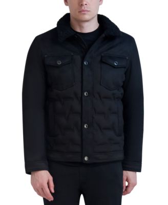 Karl Lagerfeld - Men's Quilted Trucker Jacket