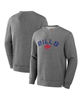 Fanatics - Men's Heather Gray Buffalo Bills Loop Terry Pullover Sweatshirt