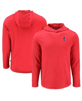 Cutter & Buck - Men's Cutter Buck Red Kansas Jayhawks Coastline Epic Comfort Eco Long Sleeve Hoodie T-Shirt