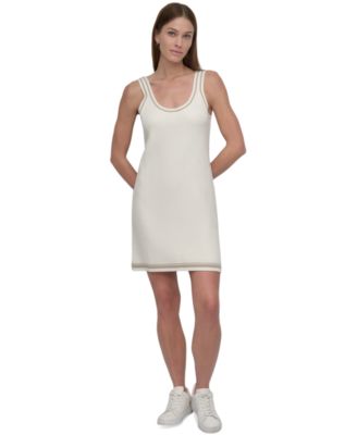DKNY - Women's Court Striped-Hem Sweater Tank Dress