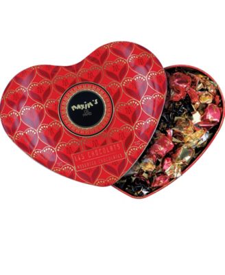 Maxim's De Paris - Valentine's Day Large Tin Heart Assorted Nougat Chocolate Bonbons, 6.3 oz