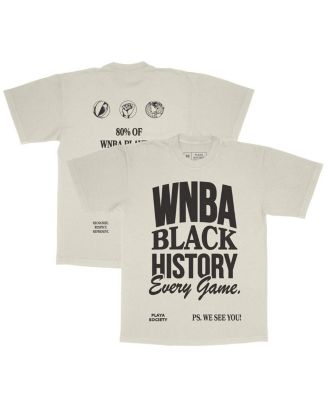 Playa Society - Men's and Women's Cream WNBA Black History Month Every Game Premium T-Shirt