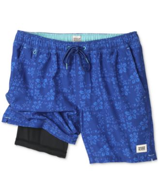 SCOTCH & SODA - Men's Floral Maze Drawstring Swim Trunks
