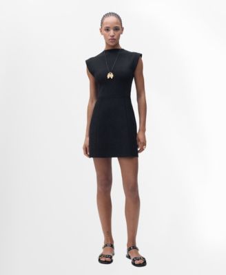MANGO - Women's Short Flared Knitted Dress