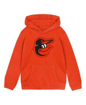 Outerstuff - Toddler Orange Baltimore Orioles Primary Logo Fleece Pullover Hoodie