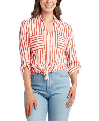 BCX - Juniors' Striped Button Down Shirts