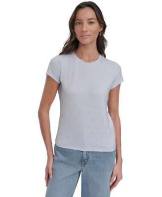 DKNY Jeans - Women's Rhinestones Crewneck T-Shirt